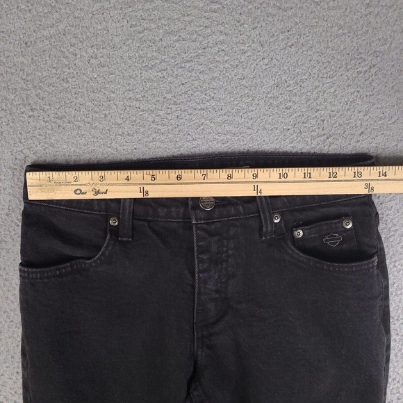 Harley Davidson Jeans Womens 4P Black Denim Bootcut 27x27 Cotton Blend - Picture 11 of 15